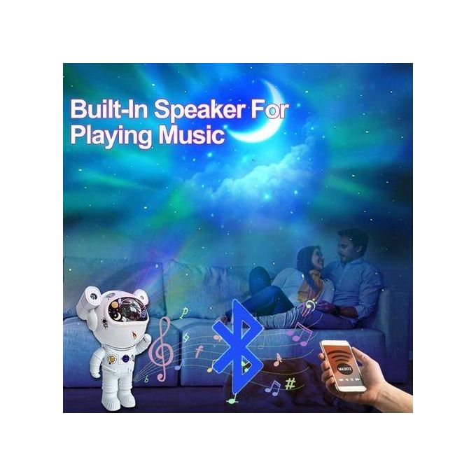 Projecteur Astronaute LED Musical avec Télécommande - Veilleuse Lumière Étoilée pour Enfant | Livraison à Touba | Mudaay Sénégal
